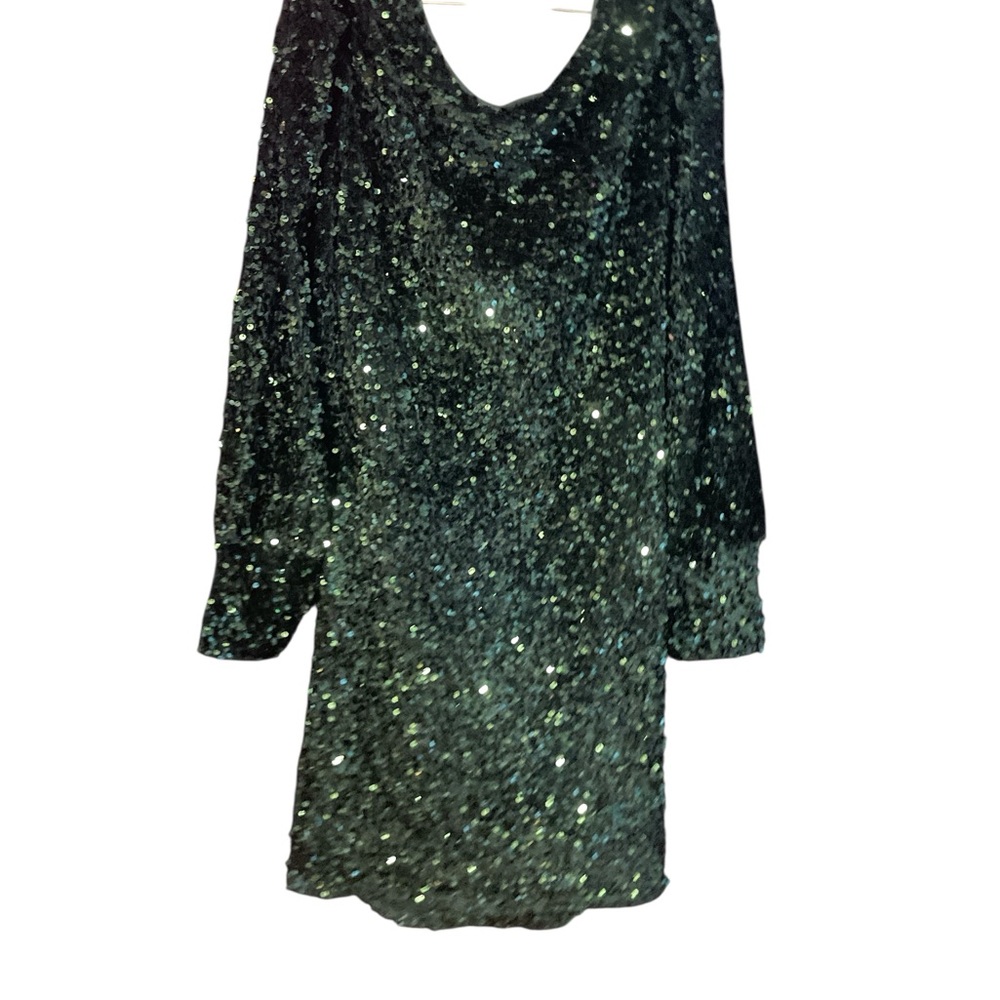 Gianni Bini Black Sequin Long Sleeve Dress